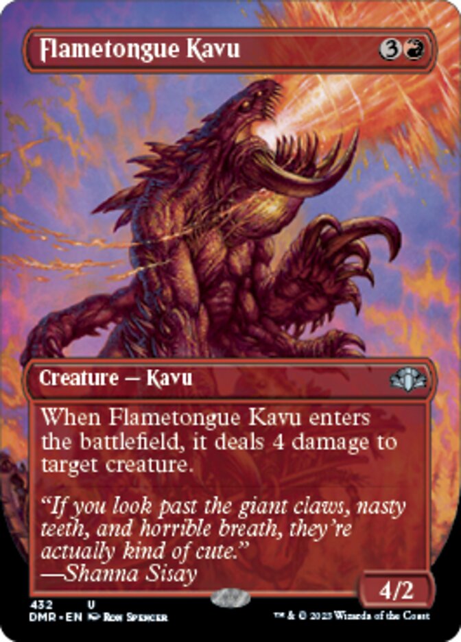 Flametongue Kavu (Borderless Alternate Art) [Dominaria Remastered] | Eastridge Sports Cards & Games