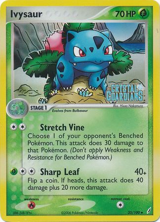 Ivysaur (35/100) (Stamped) [EX: Crystal Guardians] | Eastridge Sports Cards & Games