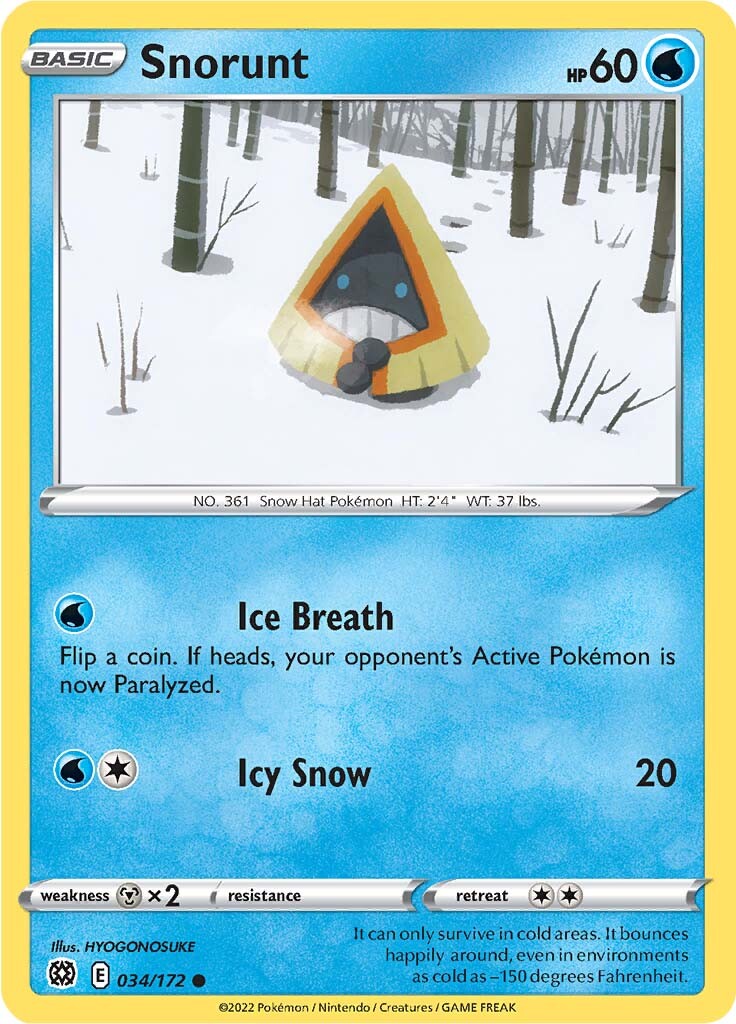 Snorunt (034/172) [Sword & Shield: Brilliant Stars] | Eastridge Sports Cards & Games