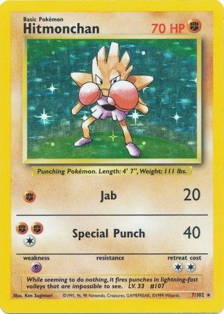 Hitmonchan (7/102) [Base Set Unlimited] | Eastridge Sports Cards & Games