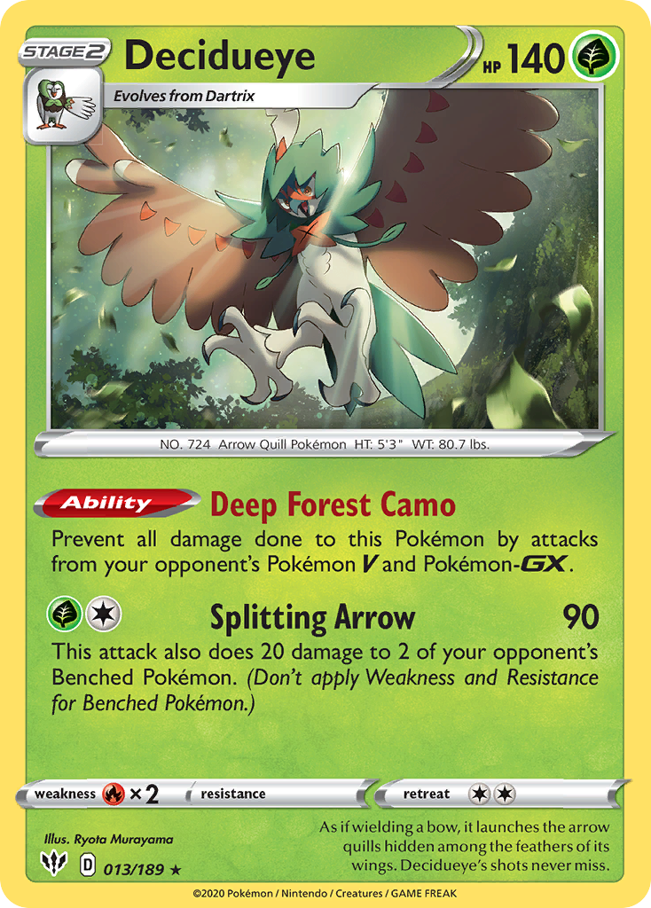 Decidueye (013/189) [Sword & Shield: Darkness Ablaze] | Eastridge Sports Cards & Games