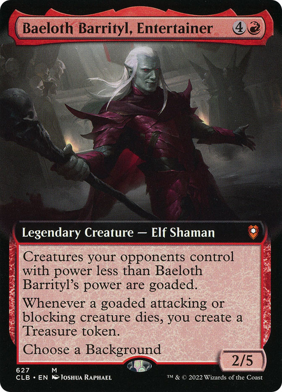 Baeloth Barrityl, Entertainer (Extended Art) [Commander Legends: Battle for Baldur's Gate] | Eastridge Sports Cards & Games