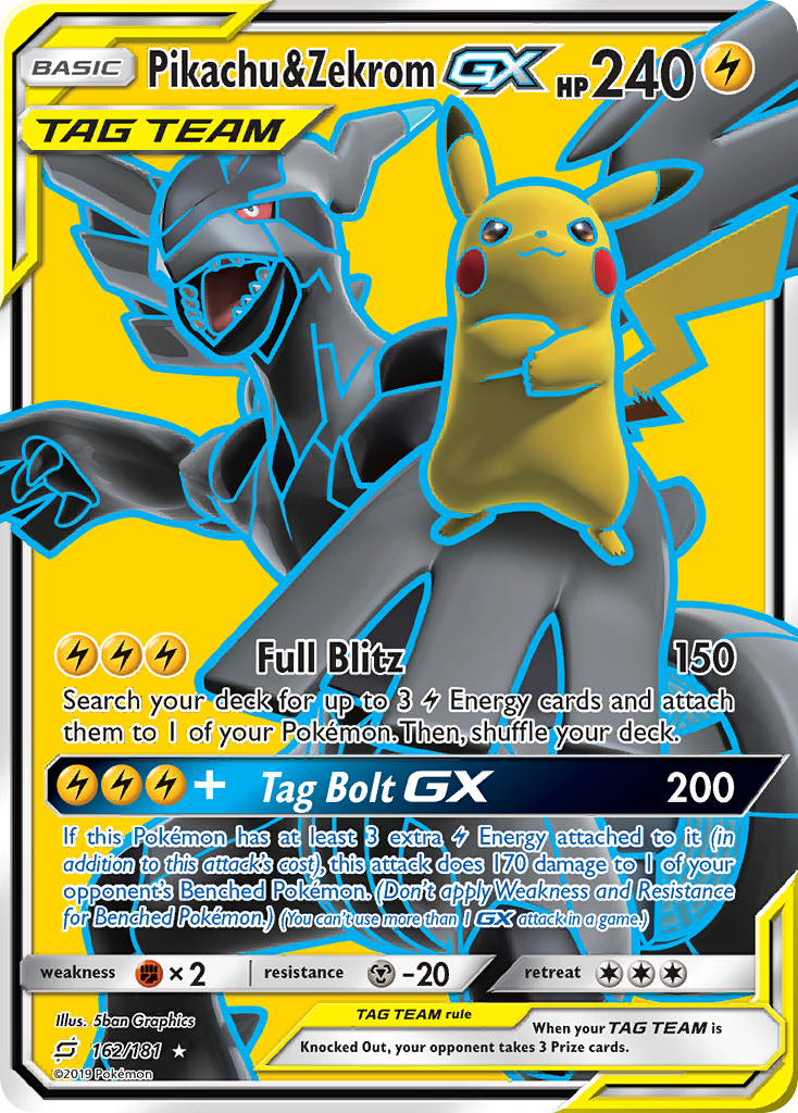 Pikachu & Zekrom GX (162/181) [Sun & Moon: Team Up] | Eastridge Sports Cards & Games