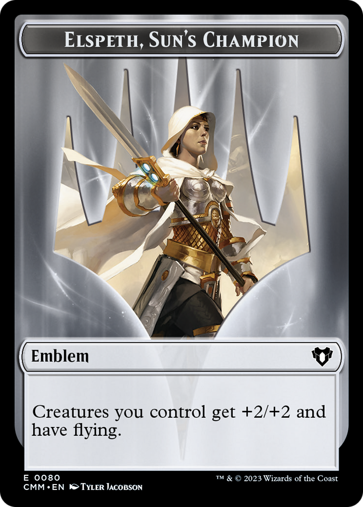 Elspeth, Sun's Champion Emblem // Copy (55) Double-Sided Token [Commander Masters Tokens] | Eastridge Sports Cards & Games