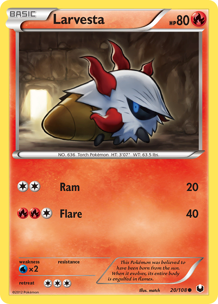 Larvesta (20/108) [Black & White: Dark Explorers] | Eastridge Sports Cards & Games