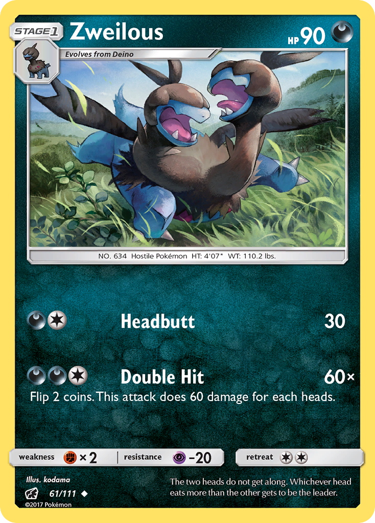 Zweilous (61/111) [Sun & Moon: Crimson Invasion] | Eastridge Sports Cards & Games