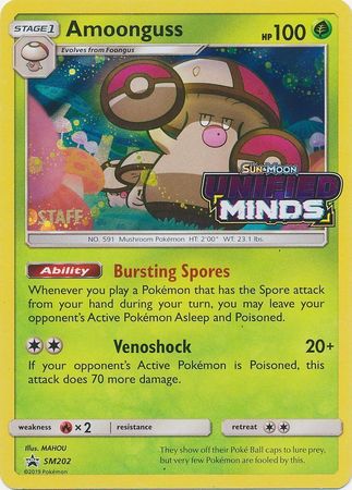 Amoonguss (SM202) (Staff Prerelease Promo) [Sun & Moon: Black Star Promos] | Eastridge Sports Cards & Games