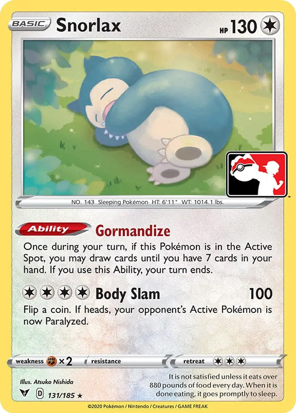 Snorlax (131/185) [Prize Pack Series One] | Eastridge Sports Cards & Games