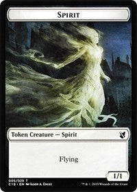 Spirit // Human Double-sided Token [Commander 2019 Tokens] | Eastridge Sports Cards & Games