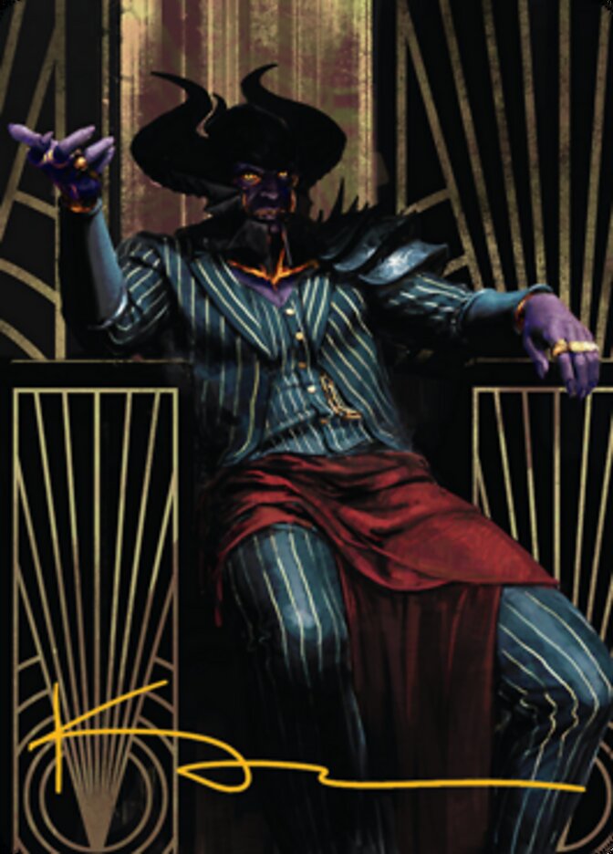 Ob Nixilis, the Adversary 2 Art Card (Gold-Stamped Signature) [Streets of New Capenna Art Series] | Eastridge Sports Cards & Games