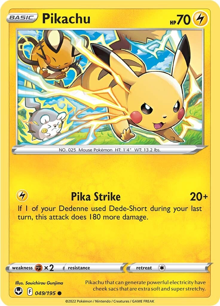 Pikachu (049/195) [Sword & Shield: Silver Tempest] | Eastridge Sports Cards & Games