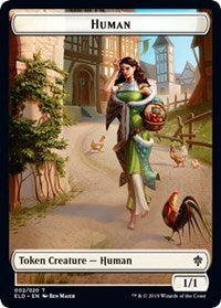 Human // Food (15) Double-sided Token [Throne of Eldraine Tokens] | Eastridge Sports Cards & Games