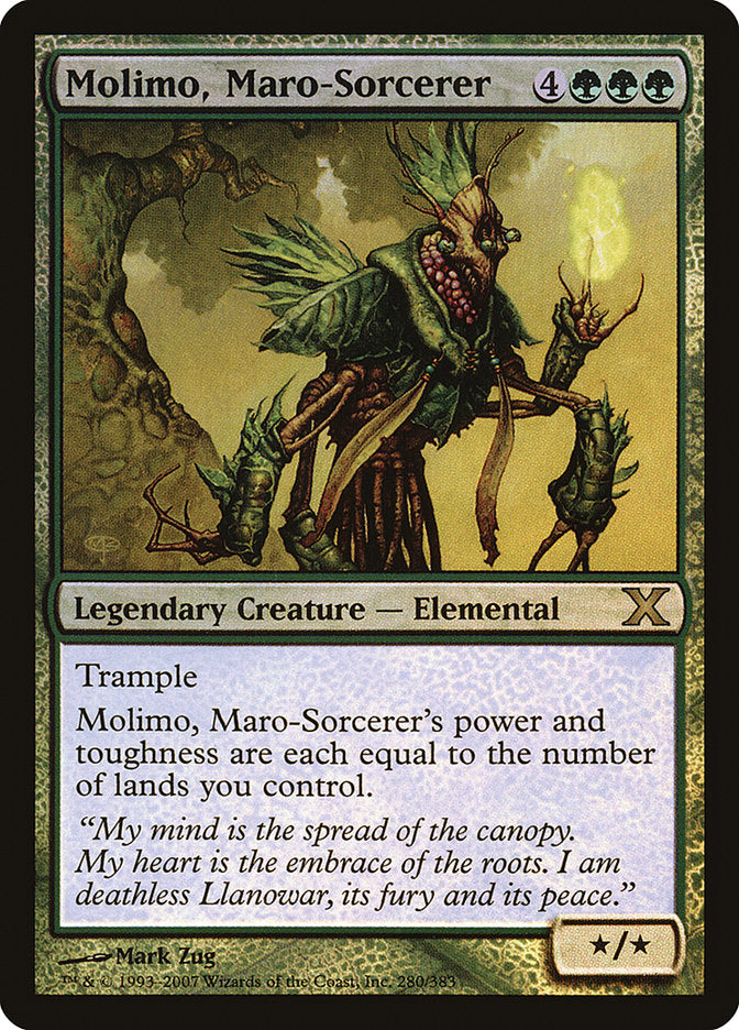 Molimo, Maro-Sorcerer (Premium Foil) [Tenth Edition] | Eastridge Sports Cards & Games