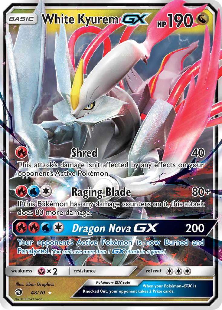 White Kyurem GX (48/70) [Sun & Moon: Dragon Majesty] | Eastridge Sports Cards & Games