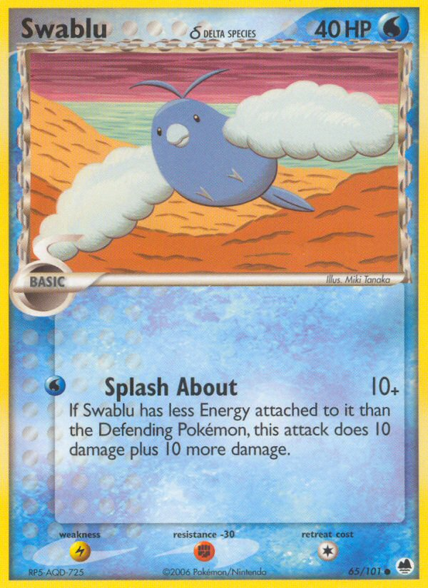 Swablu (65/101) (Delta Species) [EX: Dragon Frontiers] | Eastridge Sports Cards & Games