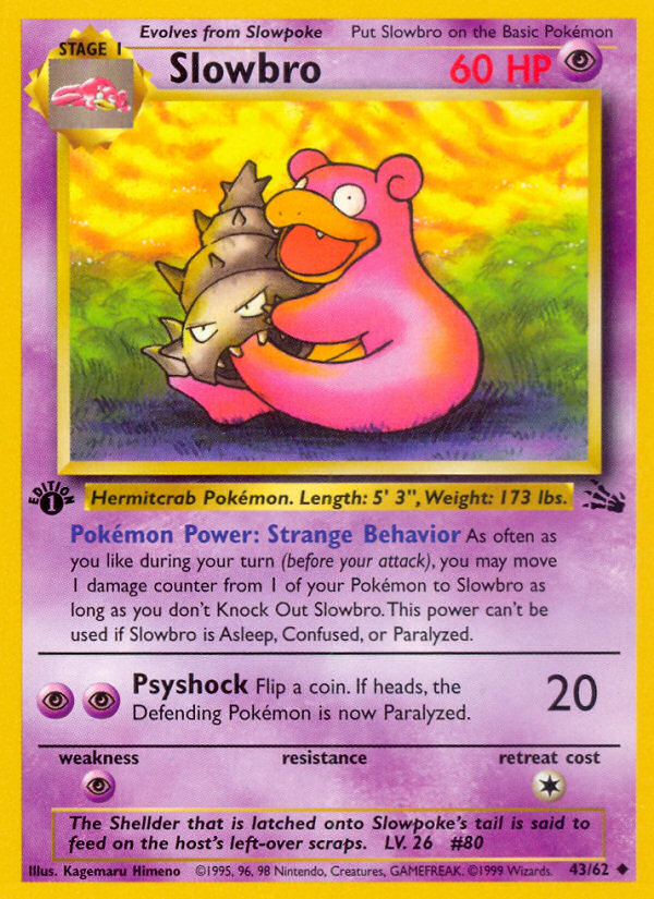 Slowbro (43/62) [Fossil 1st Edition] | Eastridge Sports Cards & Games