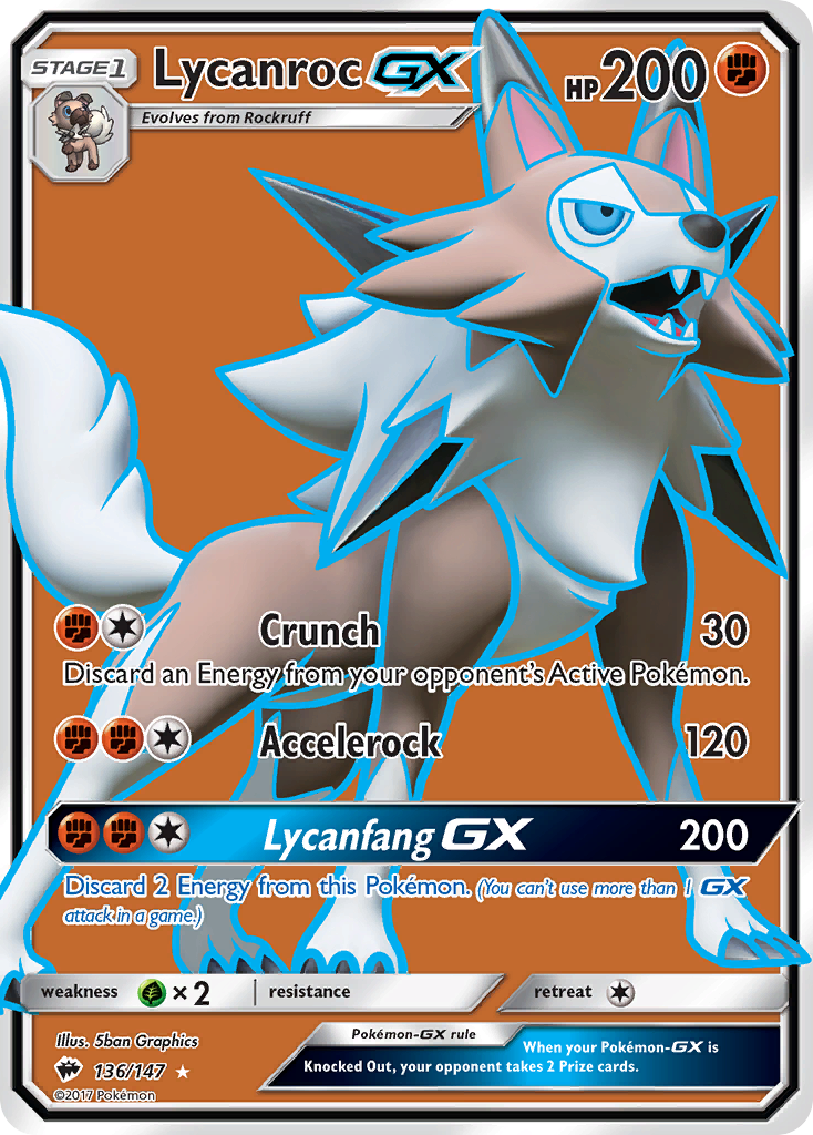 Lycanroc GX (136/147) [Sun & Moon: Burning Shadows] | Eastridge Sports Cards & Games