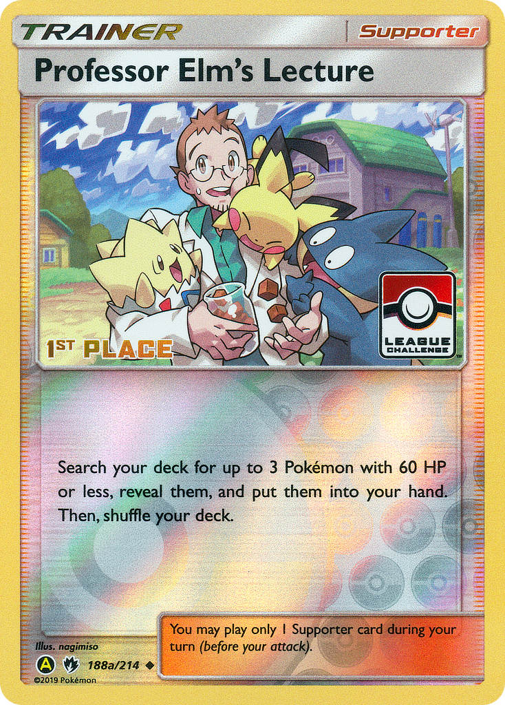 Professor Elm's Lecture (188a/214) (League Promo 1st Place) [Sun & Moon: Lost Thunder] | Eastridge Sports Cards & Games