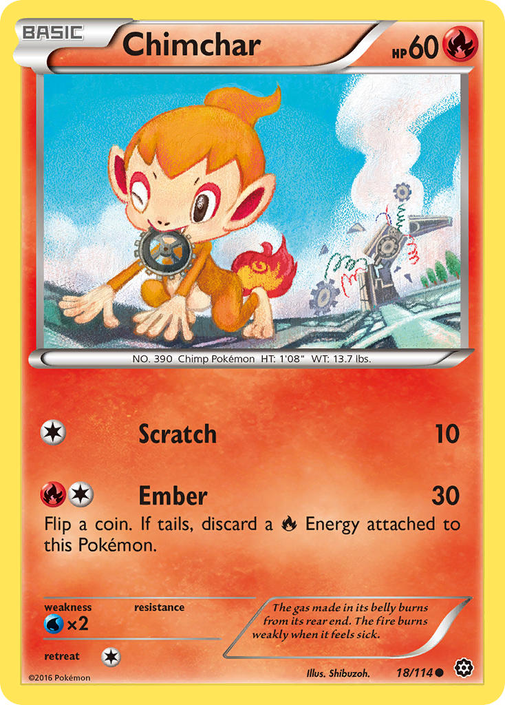 Chimchar (18/114) [XY: Steam Siege] | Eastridge Sports Cards & Games