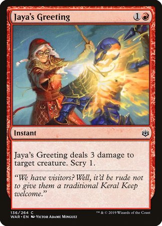 Jaya's Greeting [War of the Spark] | Eastridge Sports Cards & Games