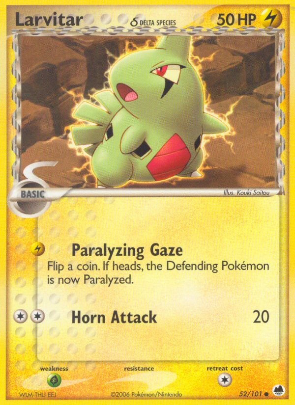 Larvitar (52/101) (Delta Species) [EX: Dragon Frontiers] | Eastridge Sports Cards & Games