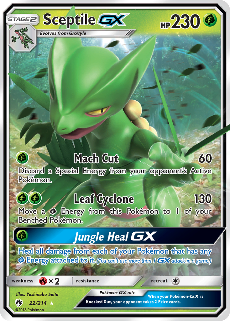 Sceptile GX (22/214) [Sun & Moon: Lost Thunder] | Eastridge Sports Cards & Games