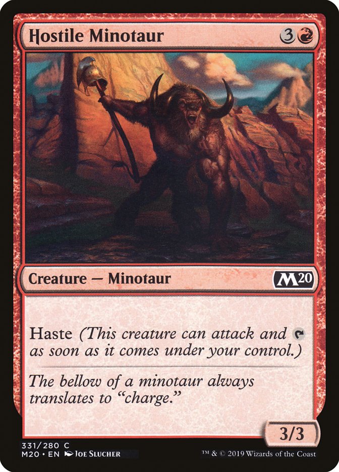 Hostile Minotaur [Core Set 2020] | Eastridge Sports Cards & Games