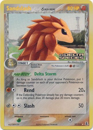 Sandslash (27/113) (Delta Species) (Stamped) [EX: Delta Species] | Eastridge Sports Cards & Games