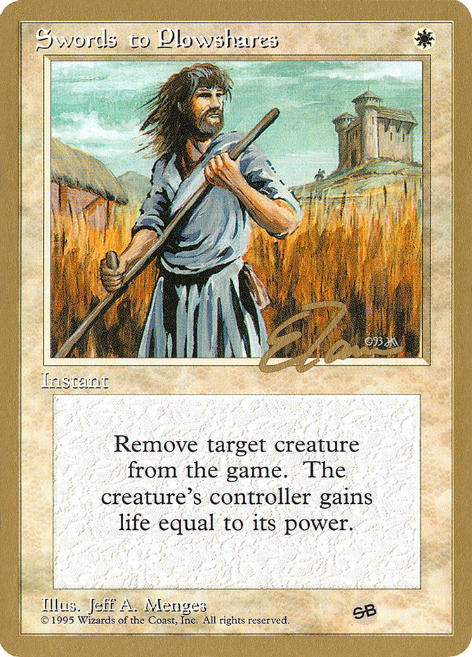 Swords to Plowshares (Eric Tam) (SB) [Pro Tour Collector Set] | Eastridge Sports Cards & Games