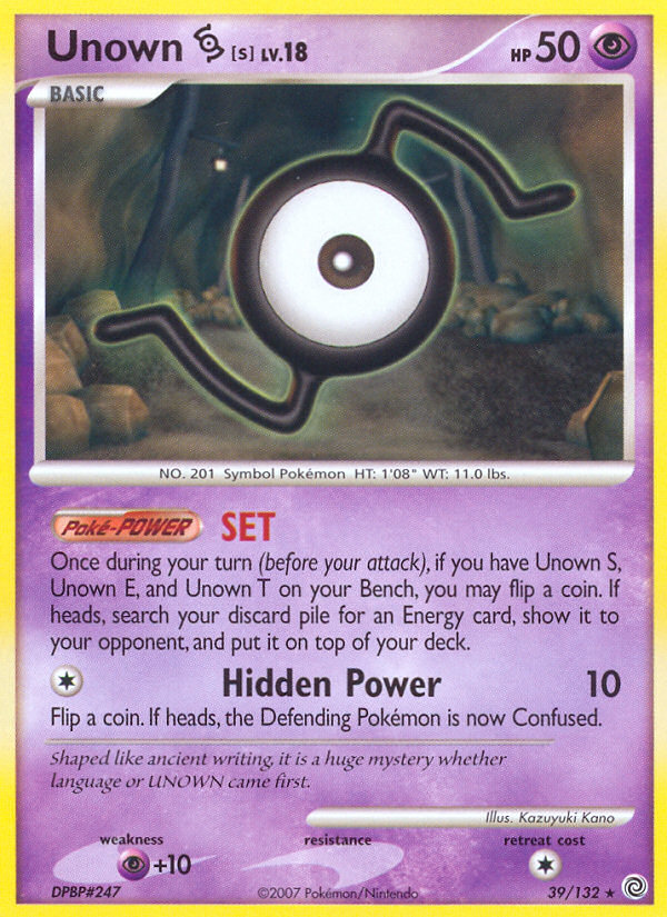 Unown S (39/132) [Diamond & Pearl: Secret Wonders] | Eastridge Sports Cards & Games