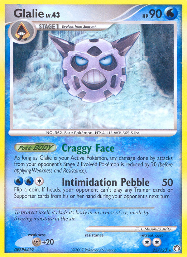 Glalie (25/123) [Diamond & Pearl: Mysterious Treasures] | Eastridge Sports Cards & Games