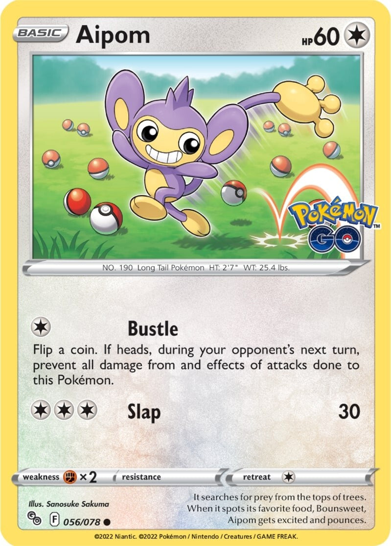 Aipom (056/078) [Pokémon GO] | Eastridge Sports Cards & Games