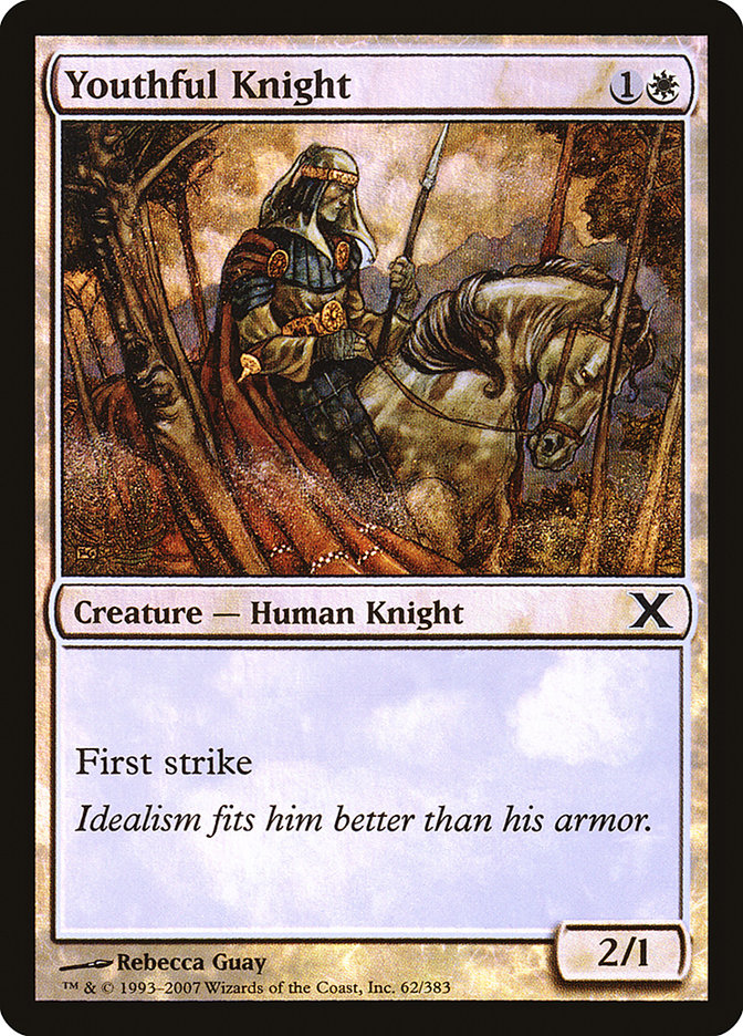 Youthful Knight (Premium Foil) [Tenth Edition] | Eastridge Sports Cards & Games
