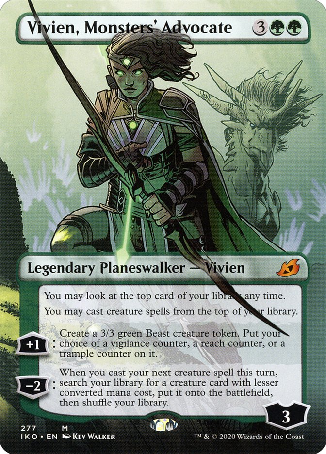 Vivien, Monsters' Advocate (Borderless) [Ikoria: Lair of Behemoths] | Eastridge Sports Cards & Games