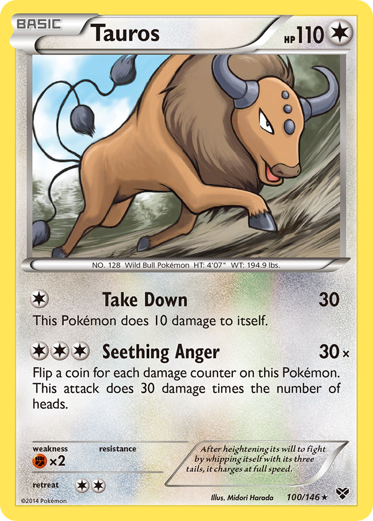 Tauros (100/146) [XY: Base Set] | Eastridge Sports Cards & Games