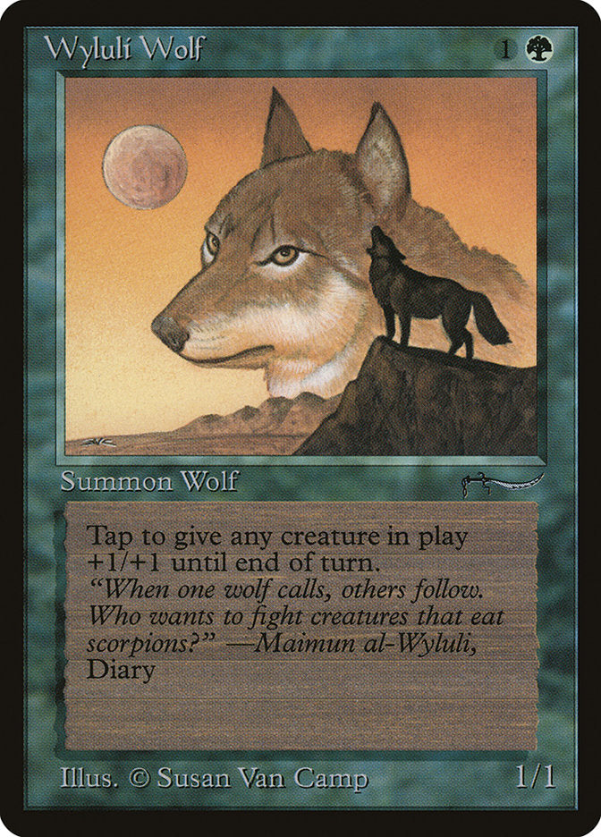 Wyluli Wolf (Dark Mana Cost) [Arabian Nights] | Eastridge Sports Cards & Games