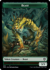 Poison Counter // Beast Double-Sided Token [Phyrexia: All Will Be One Commander Tokens] | Eastridge Sports Cards & Games