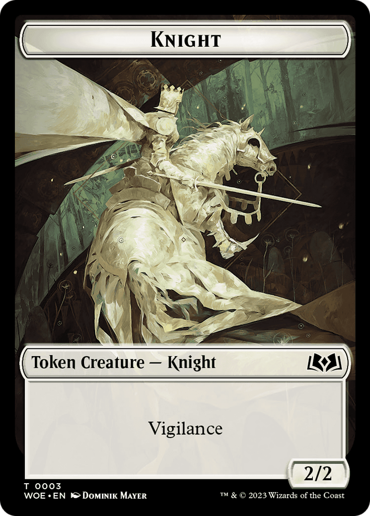 Knight // Food (0012) Double-Sided Token [Wilds of Eldraine Tokens] | Eastridge Sports Cards & Games