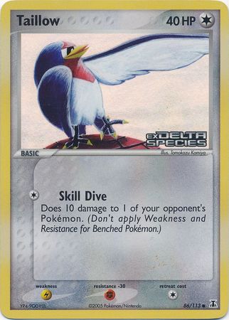 Taillow (86/113) (Stamped) [EX: Delta Species] | Eastridge Sports Cards & Games