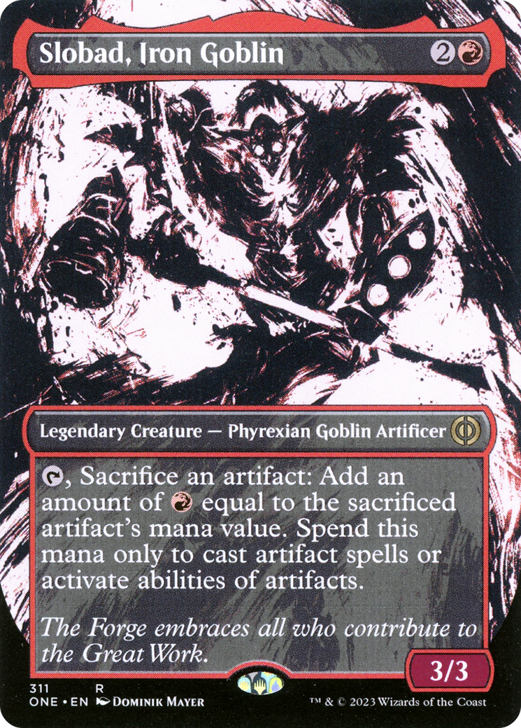 Slobad, Iron Goblin (Borderless Ichor) [Phyrexia: All Will Be One] | Eastridge Sports Cards & Games