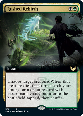 Rushed Rebirth (Extended) [Strixhaven: School of Mages] | Eastridge Sports Cards & Games
