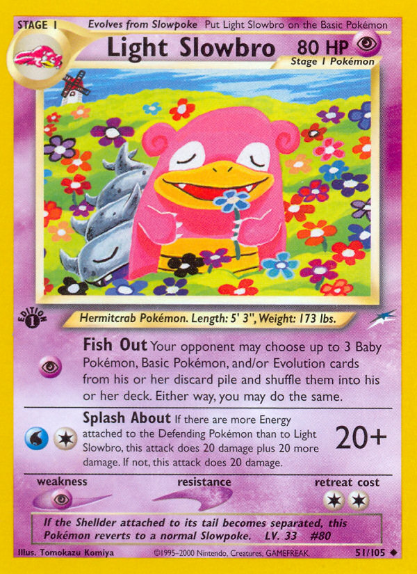 Light Slowbro (51/105) [Neo Destiny 1st Edition] | Eastridge Sports Cards & Games