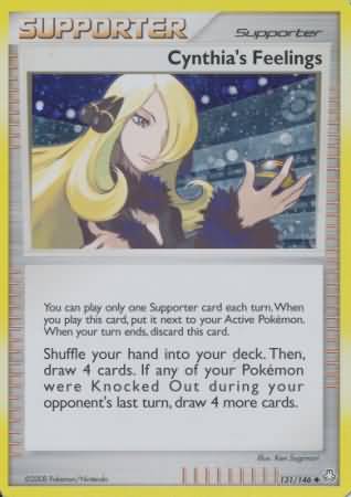 Cynthia's Feelings (131/146) (Cosmos Holofoil) [Diamond & Pearl: Legends Awakened] | Eastridge Sports Cards & Games