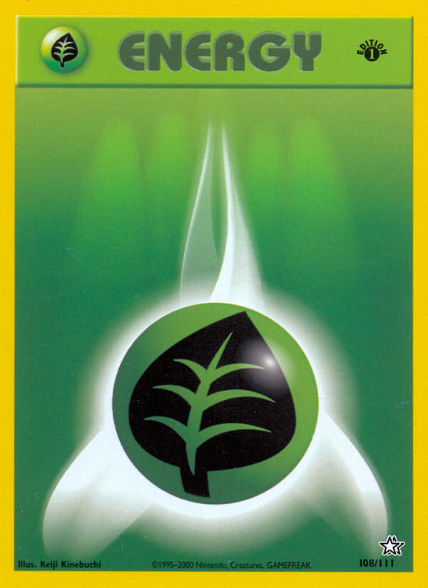 Grass Energy (108/111) [Neo Genesis 1st Edition] | Eastridge Sports Cards & Games