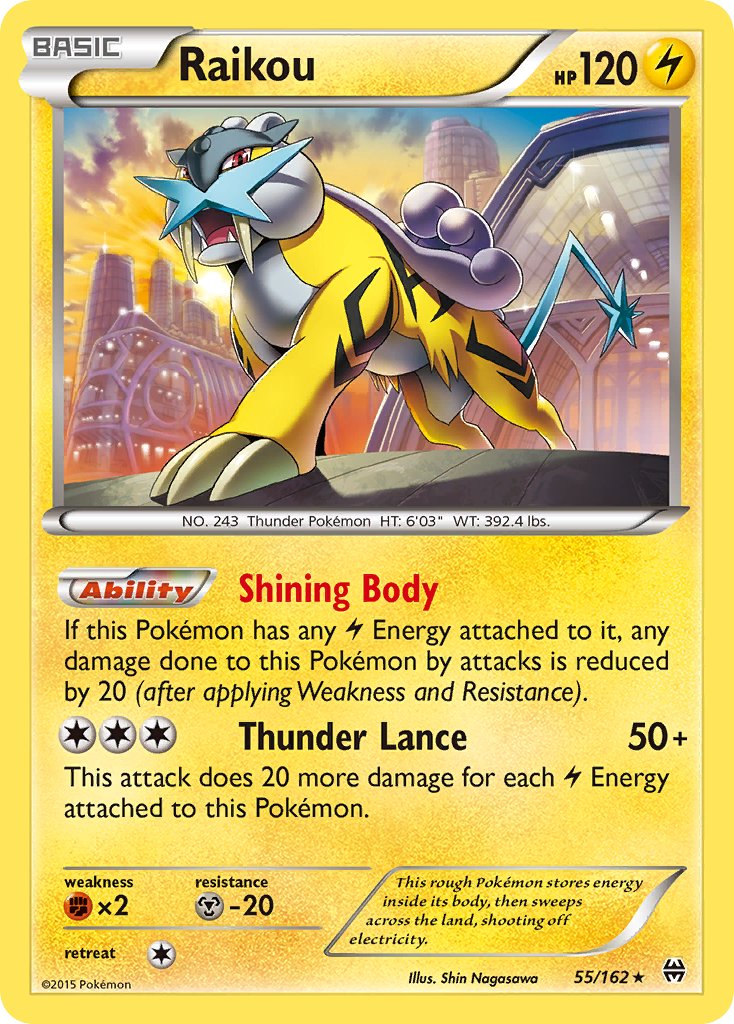 Raikou (55/162) (Cosmos Holo) (Blister Exclusive) [XY: BREAKthrough] | Eastridge Sports Cards & Games