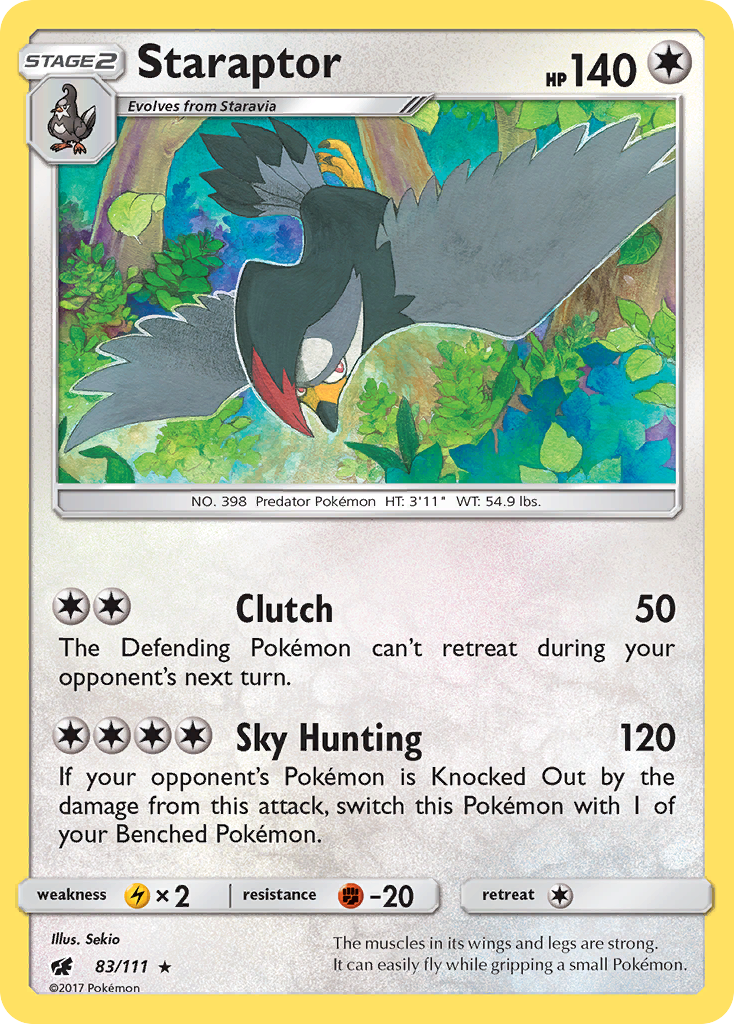 Staraptor (83/111) [Sun & Moon: Crimson Invasion] | Eastridge Sports Cards & Games