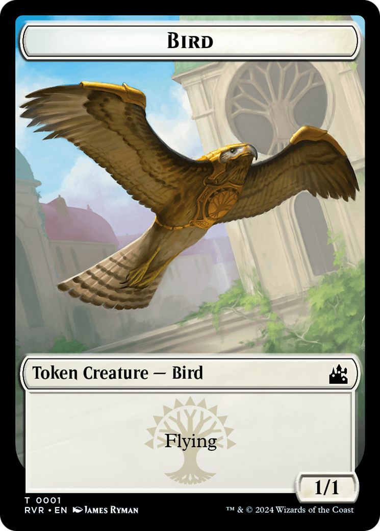 Bird // Angel (0003) Double-Sided Token [Ravnica Remastered Tokens] | Eastridge Sports Cards & Games