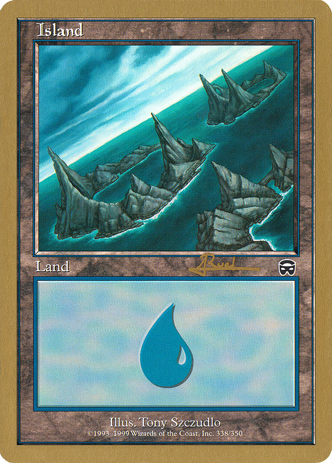 Island (ar338) (Antoine Ruel) [World Championship Decks 2001] | Eastridge Sports Cards & Games