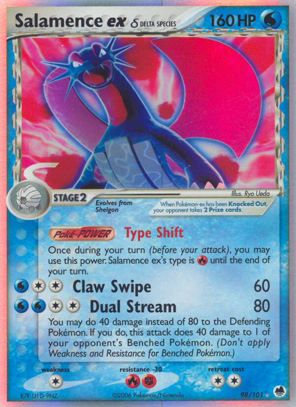 Salamence ex (98/101) (Delta Species) [EX: Dragon Frontiers] | Eastridge Sports Cards & Games