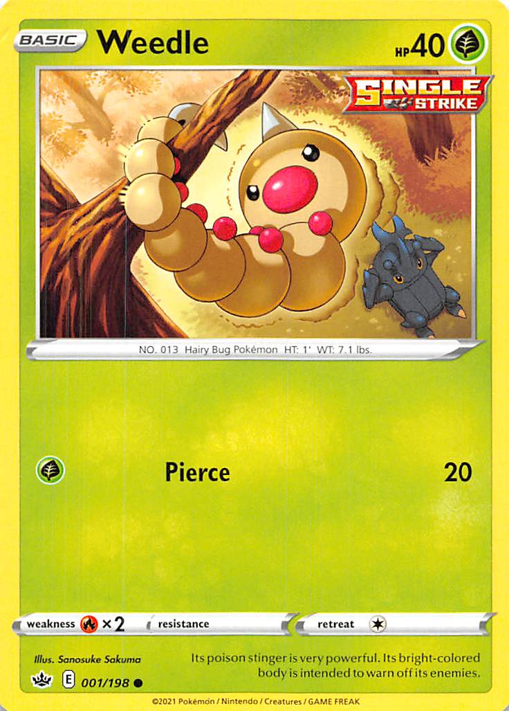 Weedle (001/198) [Sword & Shield: Chilling Reign] | Eastridge Sports Cards & Games